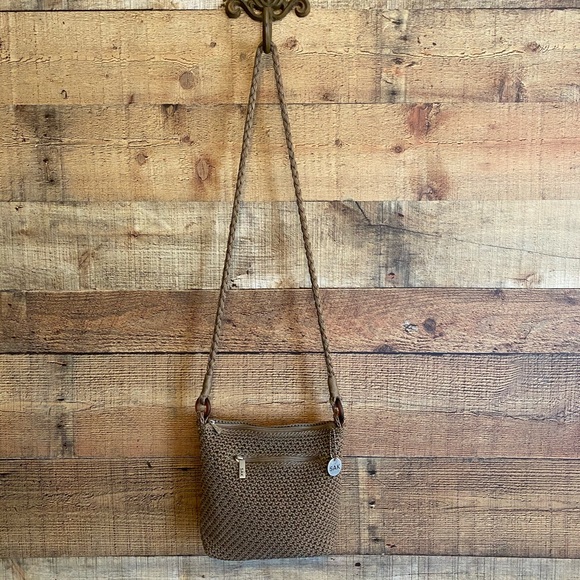 The Sak Handbags - EUC The Sak Small Crocheted Crossbody Brown